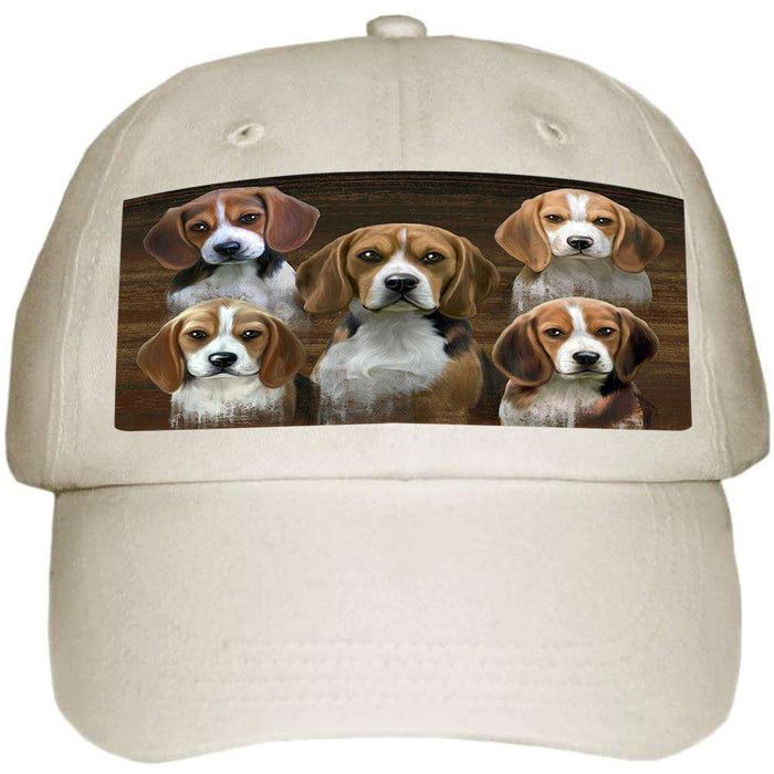 Rustic 5 Beagles Dog Ball Hat Cap HAT52074