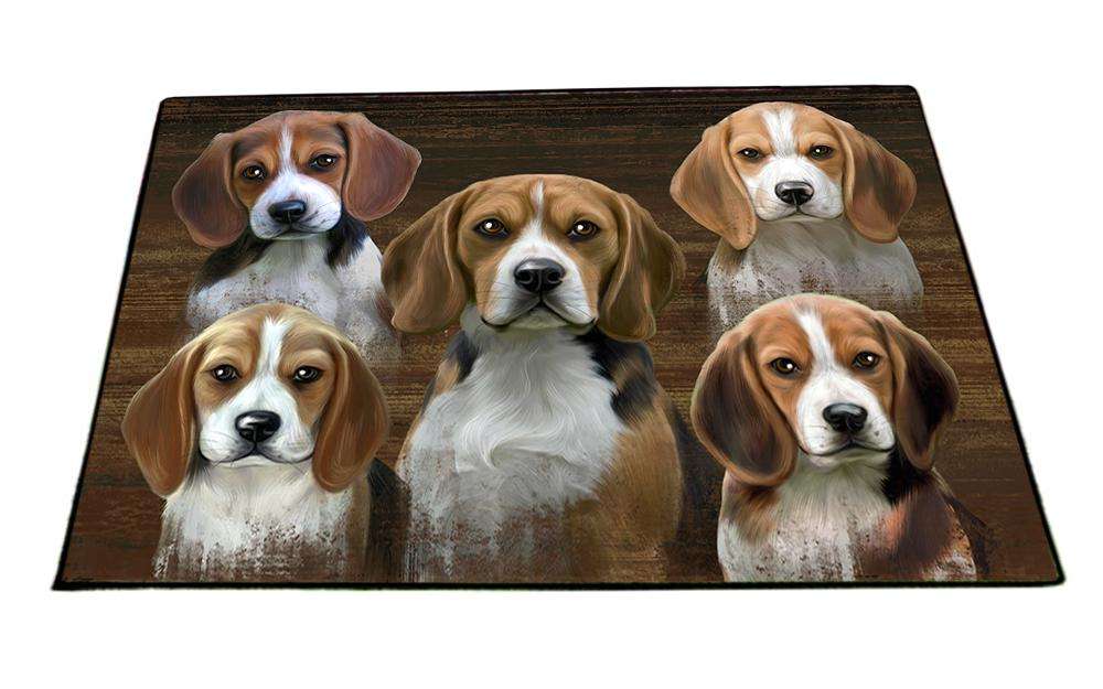 Rustic 5 Beagles Dog Floormat FLMS49824