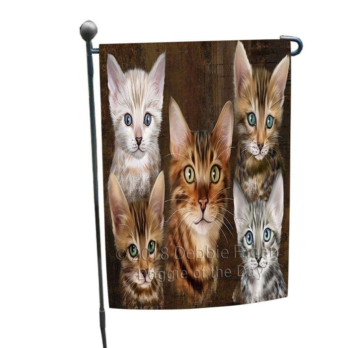 Rustic 5 Bengal Cat Garden Flag GFLG54188