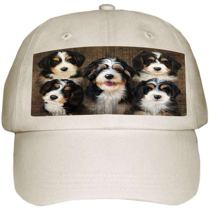 Rustic 5 Bernedoodles Dog Ball Hat Cap HAT52080