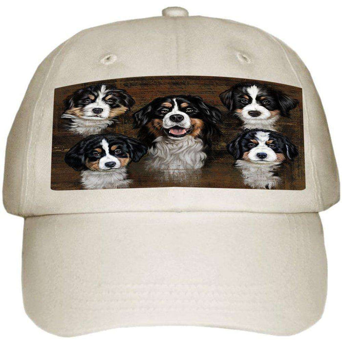 Rustic 5 Bernese Mountain Dogs Ball Hat Cap HAT48294