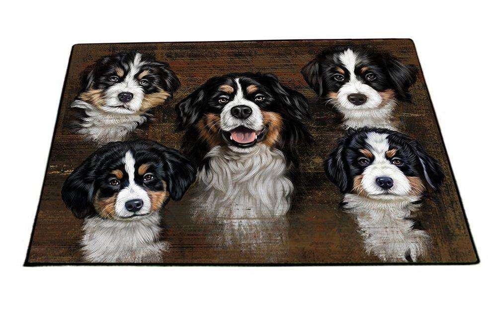 Rustic 5 Bernese Mountain Dogs Floormat FLMS48282