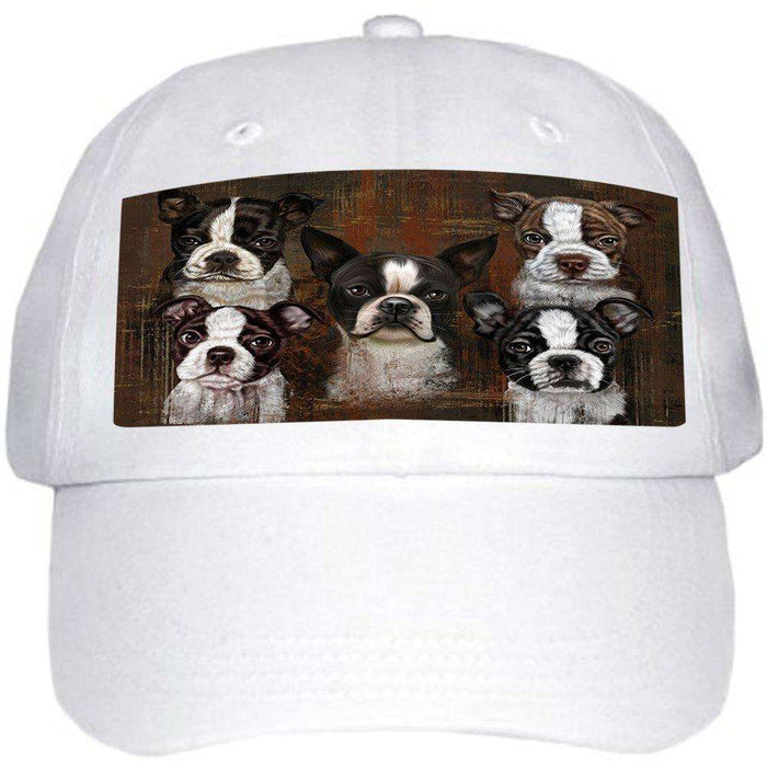 Rustic 5 Boston Terriers Dog Ball Hat Cap HAT48300