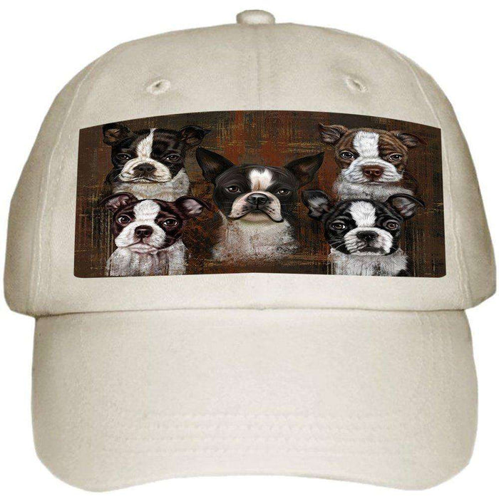 Rustic 5 Boston Terriers Dog Ball Hat Cap HAT48300