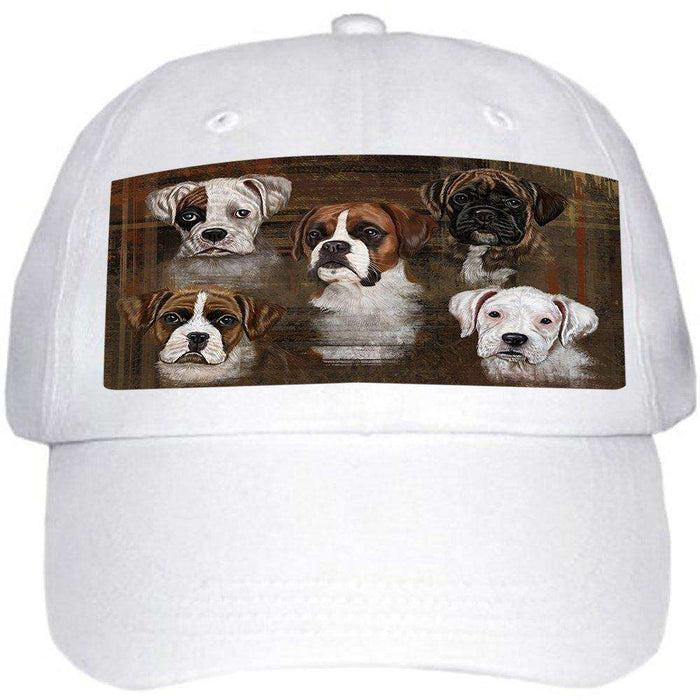 Rustic 5 Boxers Dog Ball Hat Cap HAT48303