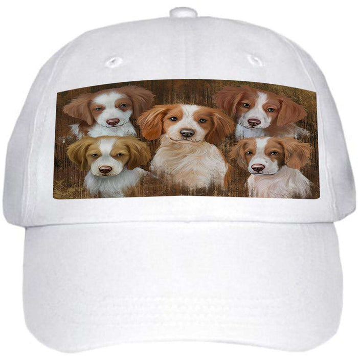 Rustic 5 Brittany Spaniels Dog Ball Hat Cap HAT52089