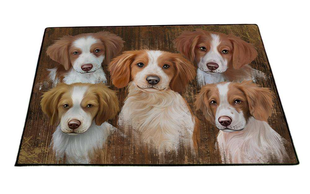 Rustic 5 Brittany Spaniels Dog Floormat FLMS49839