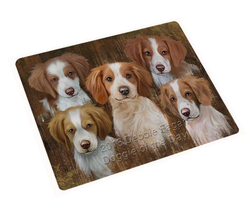 Rustic 5 Brittany Spaniels Dog Magnet Mini (3.5" x 2") MAG52512