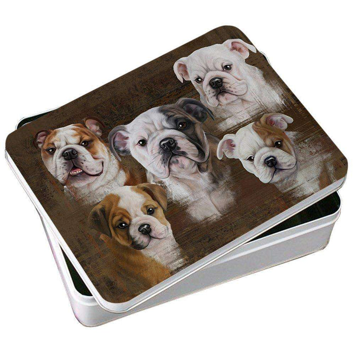 Rustic 5 Bulldogs Photo Storage Tin PITN48191