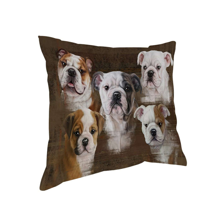 Rustic 5 Bulldogs Pillow PIL48816