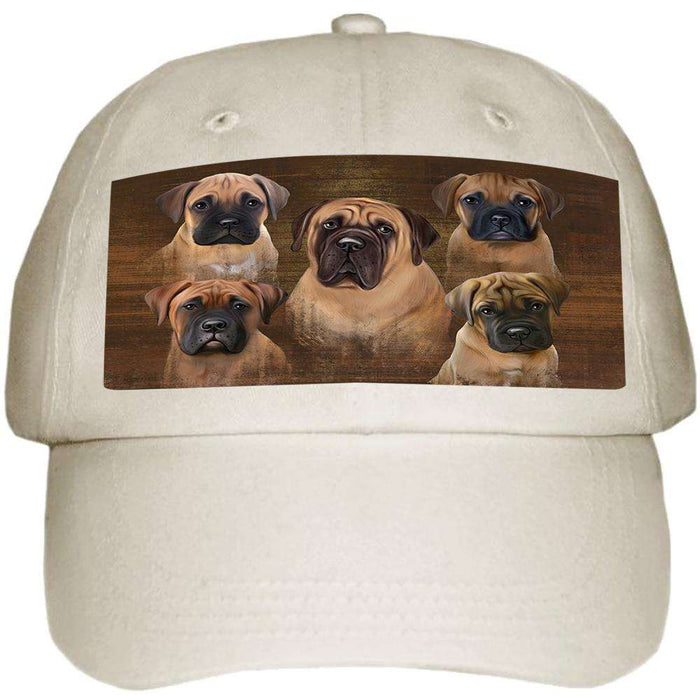 Rustic 5 Bullmastiffs Dog Ball Hat Cap HAT52095