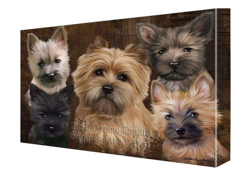 Rustic 5 Cairn Terrier Dog Canvas Print Wall Art Décor CVS105020