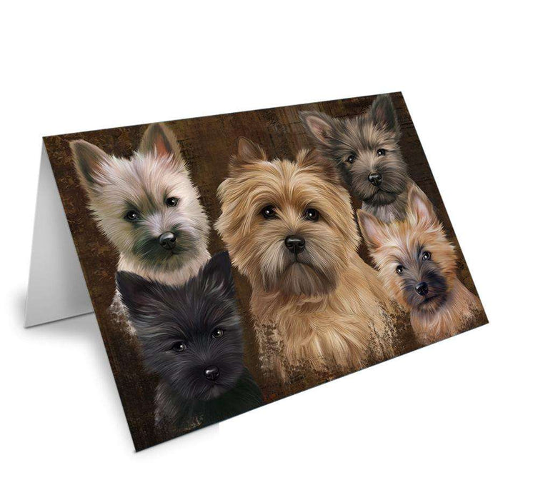 Rustic 5 Cairn Terrier Dog Handmade Artwork Assorted Pets Greeting Cards and Note Cards with Envelopes for All Occasions and Holiday Seasons GCD66419