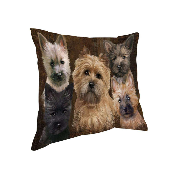 Rustic 5 Cairn Terrier Dog Pillow PIL73144