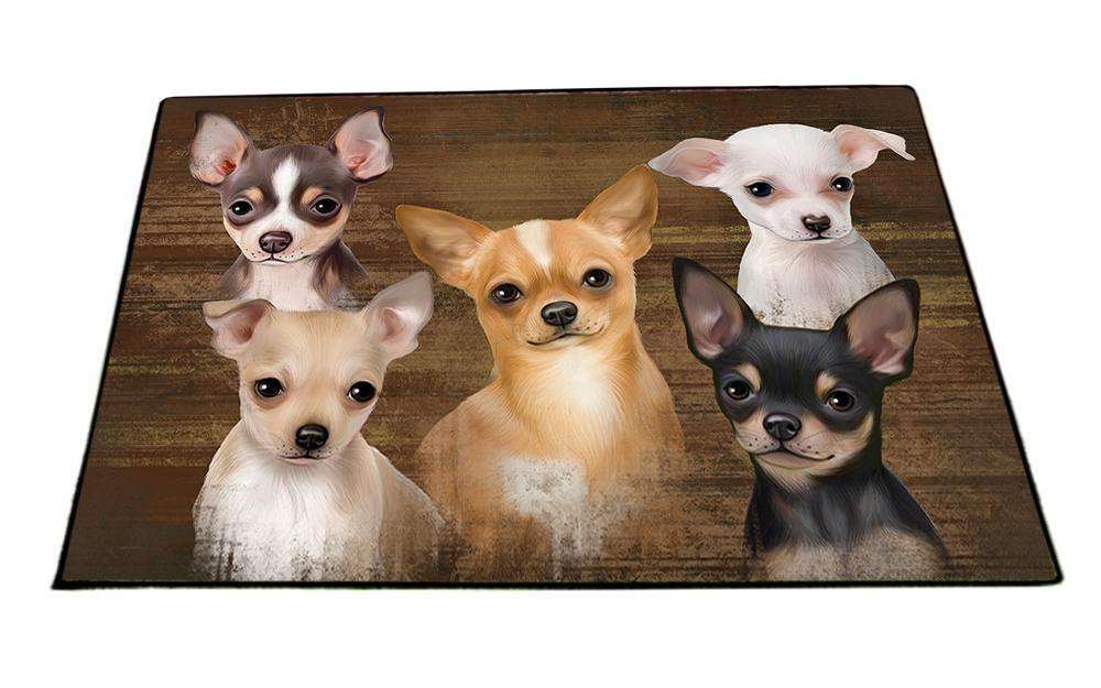 Rustic 5 Chihuahuas Dog Floormat FLMS49851