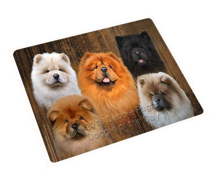 Rustic 5 Chow Chows Dog Blanket BLNKT61581