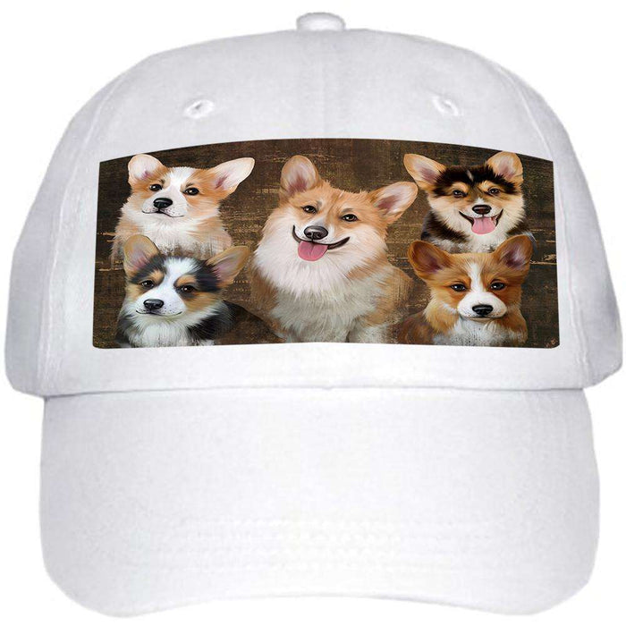 Rustic 5 Corgis Dog Ball Hat Cap HAT52107