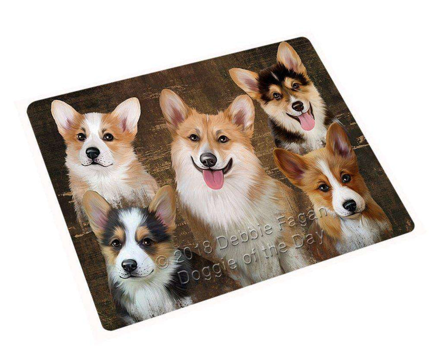 Rustic 5 Corgis Dog Magnet Mini (3.5" x 2") MAG52530