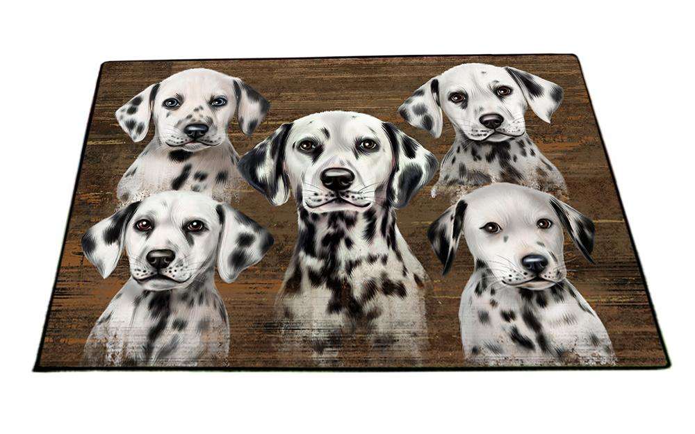 Rustic 5 Dalmatians Dog Floormat FLMS49860