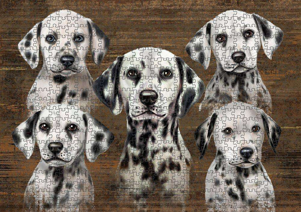 Rustic 5 Dalmatians Dog Puzzle with Photo Tin PUZL52161