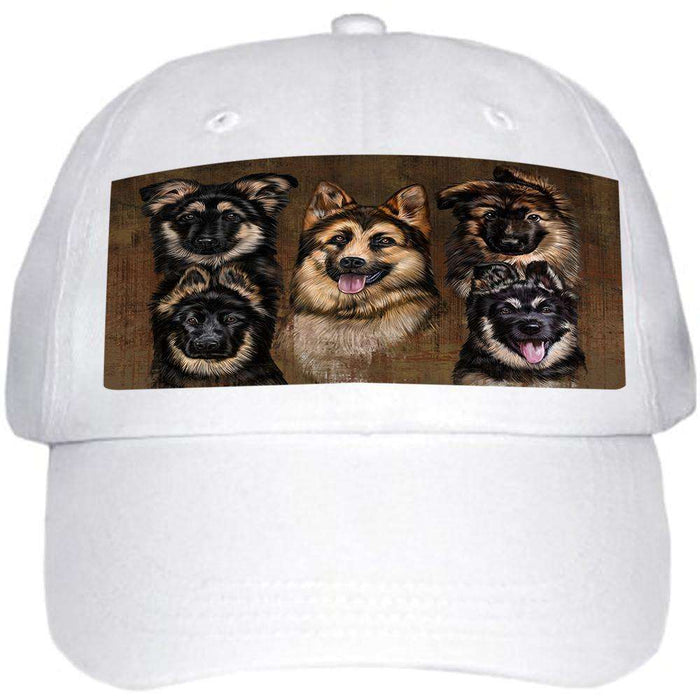 Rustic 5 German Shepherds Dog Ball Hat Cap HAT52113