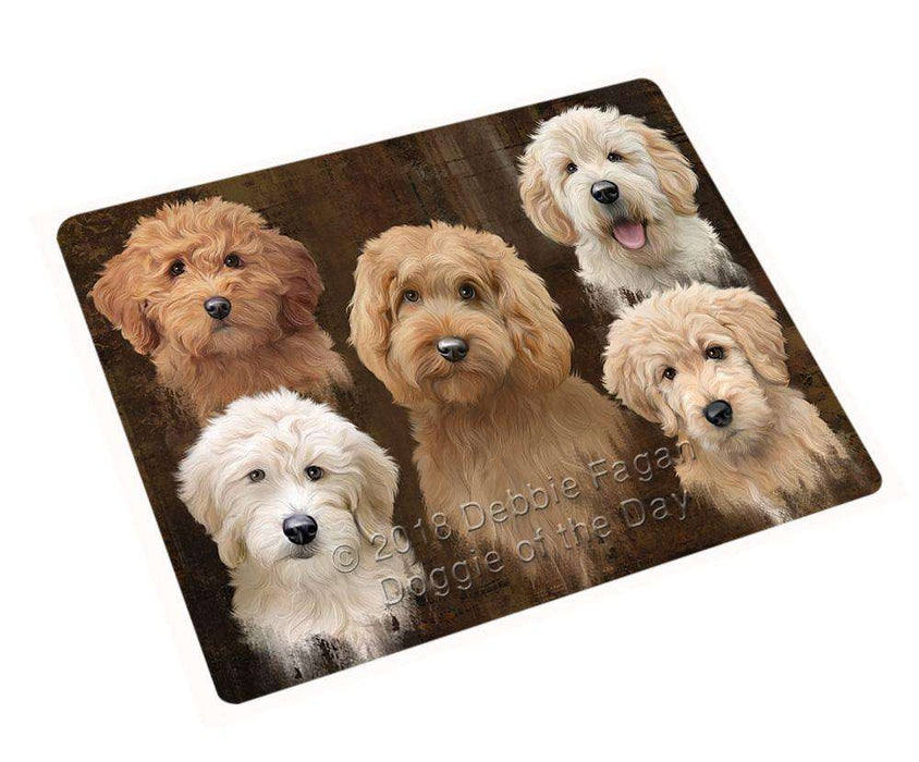 Rustic 5 Goldendoodle Dog Large Refrigerator / Dishwasher Magnet RMAG85686