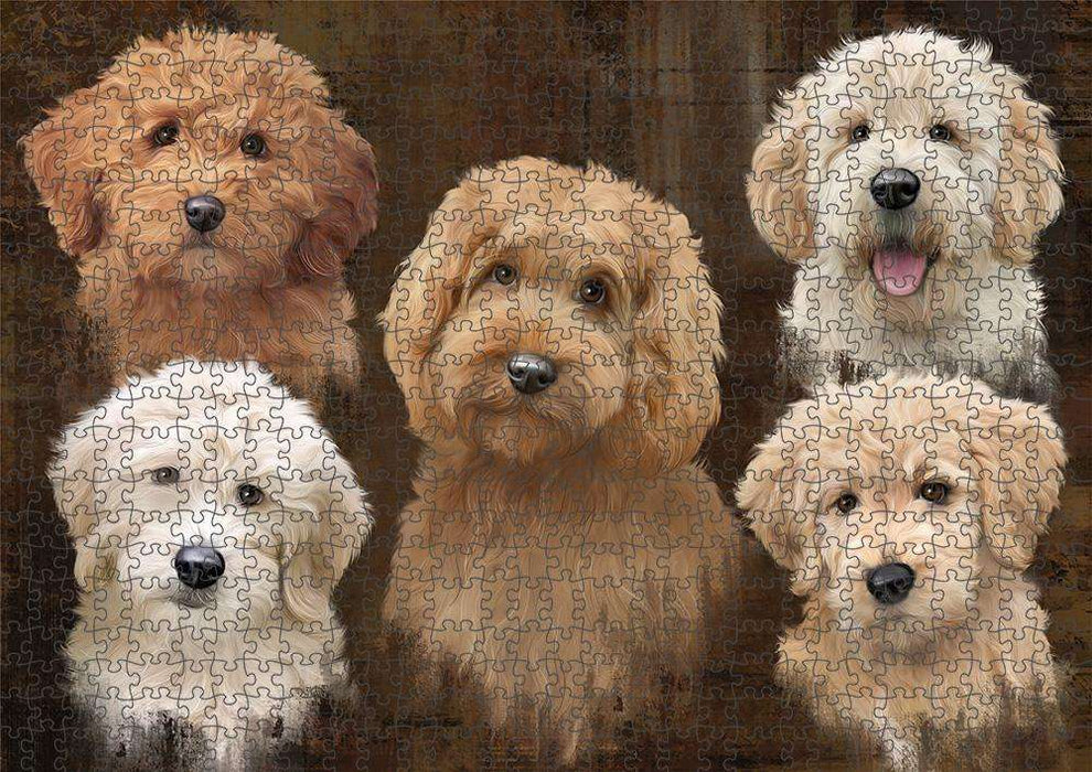 Rustic 5 Goldendoodle Dog Puzzle  PUZL83692