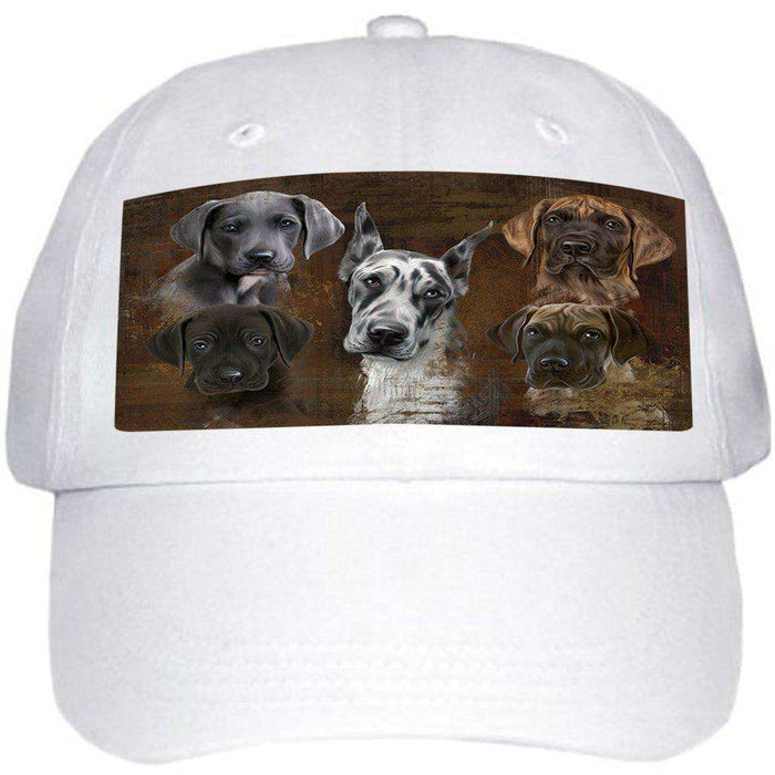 Rustic 5 Great Danes Dog Ball Hat Cap HAT48432