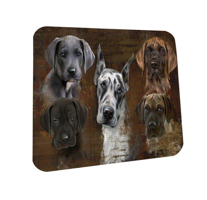Rustic 5 Great Danes Dog Coasters Set of 4 CST48192