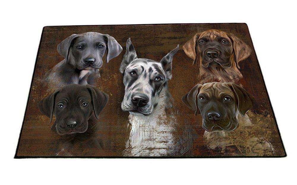Rustic 5 Great Danes Dog Floormat FLMS48420