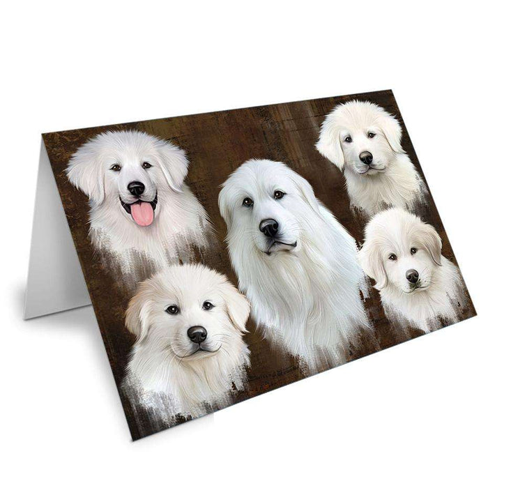 Rustic 5 Great Pyrenee Dog Handmade Artwork Assorted Pets Greeting Cards and Note Cards with Envelopes for All Occasions and Holiday Seasons GCD66434