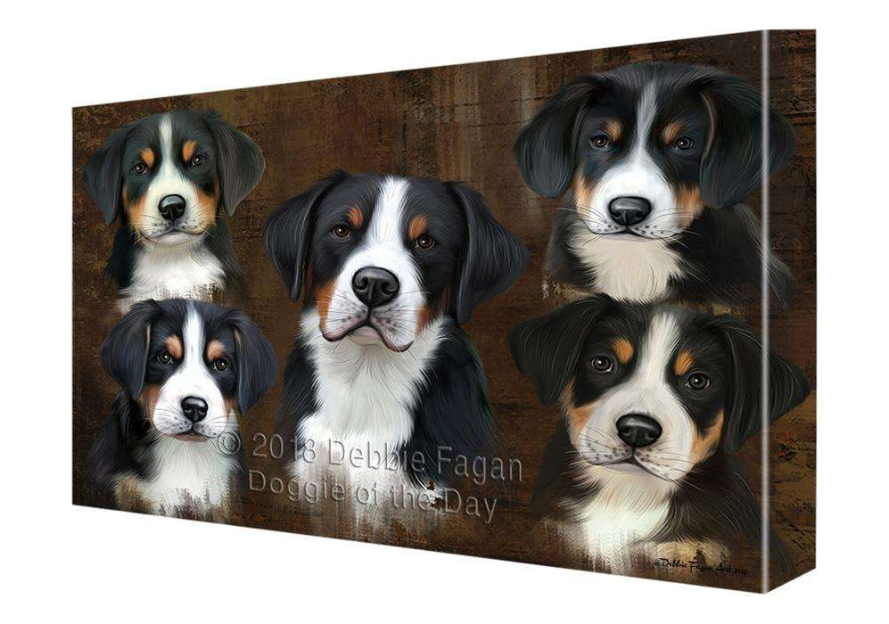 Rustic 5 Greater Swiss Mountain Dog Canvas Print Wall Art Décor CVS105074