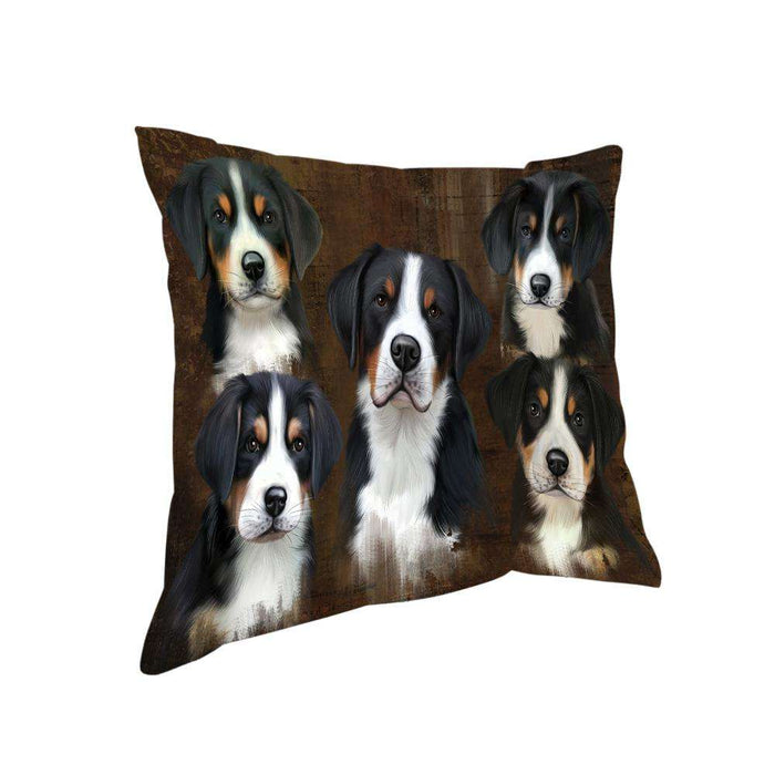 Rustic 5 Greater Swiss Mountain Dog Pillow PIL73168