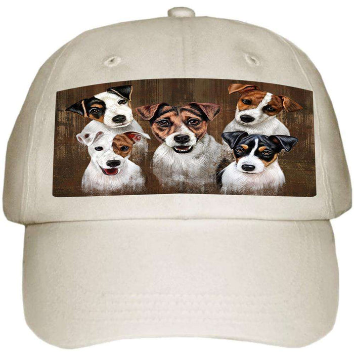 Rustic 5 Jack Russell Terriers Dog Ball Hat Cap HAT52119