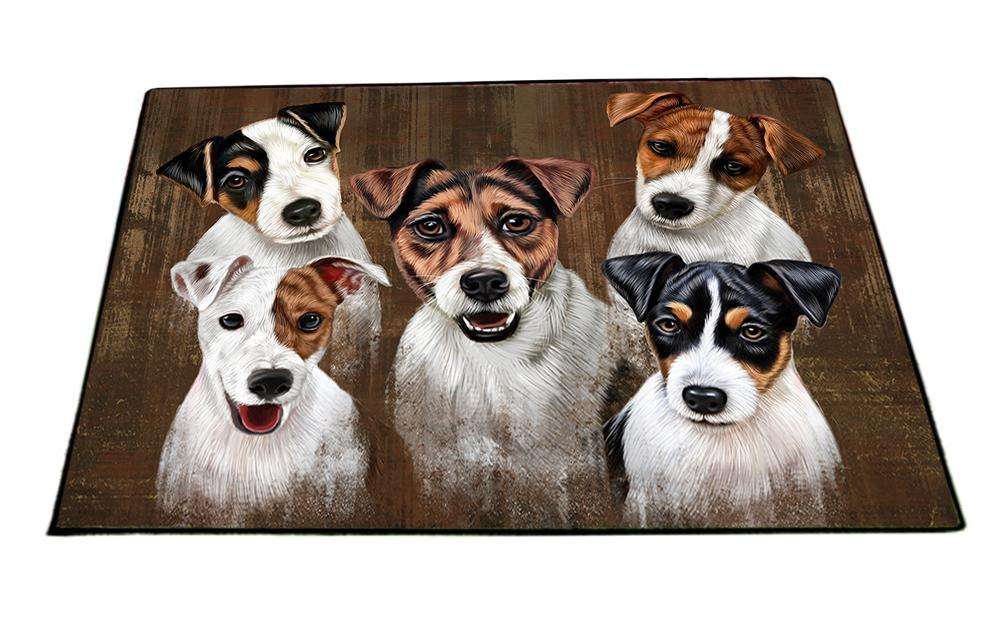 Rustic 5 Jack Russell Terriers Dog Floormat FLMS49869