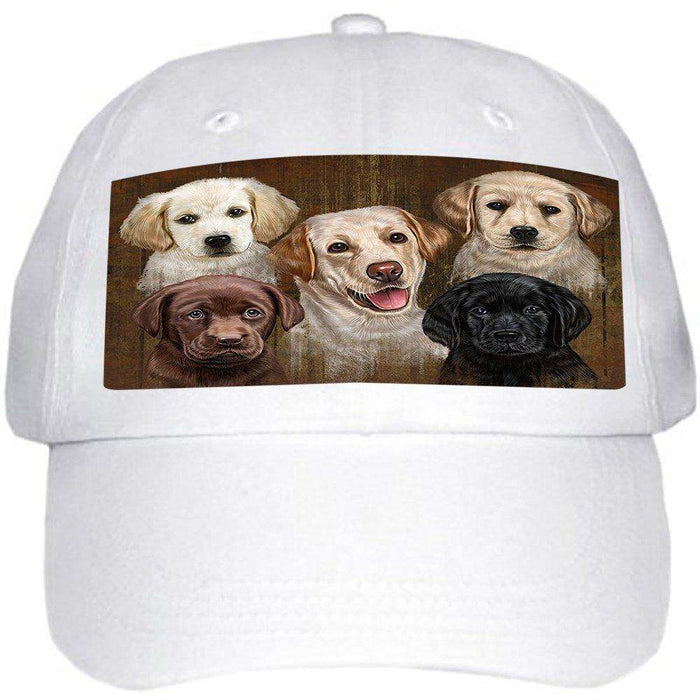 Rustic 5 Labrador Retrievers Dog Ball Hat Cap HAT48483
