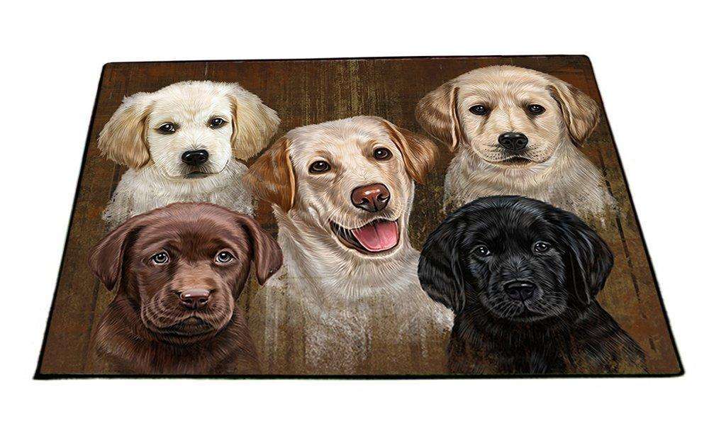 Rustic 5 Labrador Retrievers Dog Floormat FLMS48450