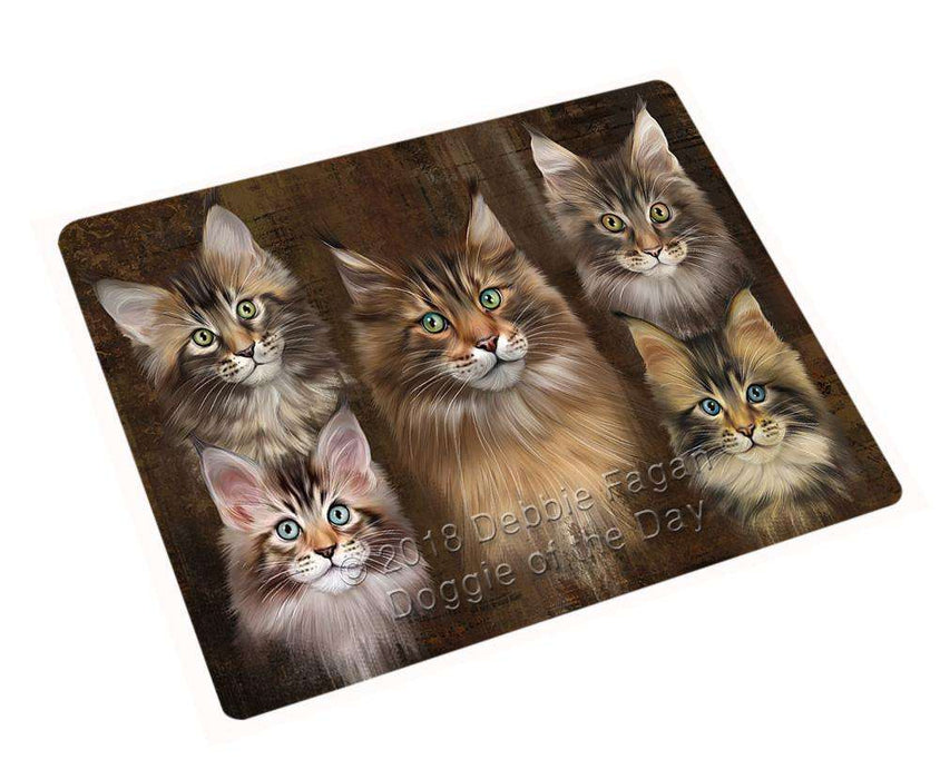 Rustic 5 Maine Coon Cat Large Refrigerator / Dishwasher Magnet RMAG85716