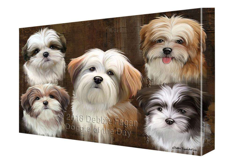 Rustic 5 Malti Tzu Dog Canvas Print Wall Art Décor CVS105110