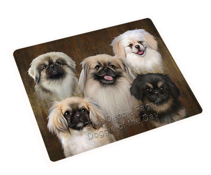 Rustic 5 Pekingeses Dog Magnet Mini (3.5" x 2") MAG52551