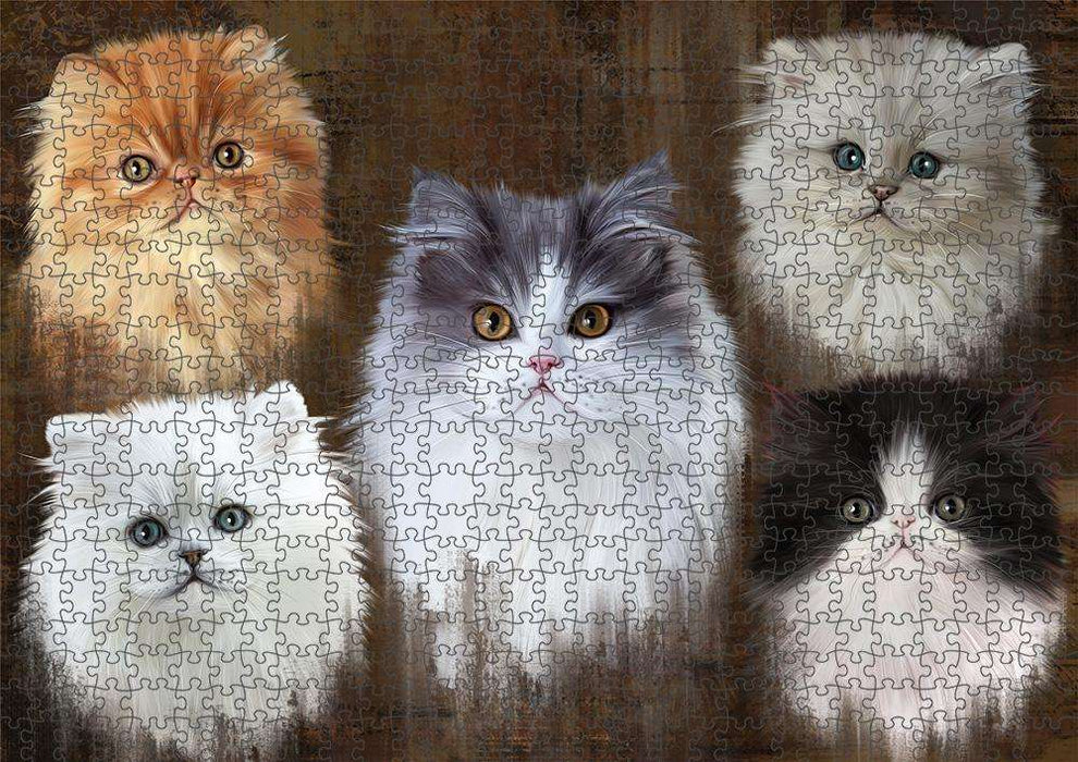 Rustic 5 Persian Cat Puzzle with Photo Tin PUZL83720
