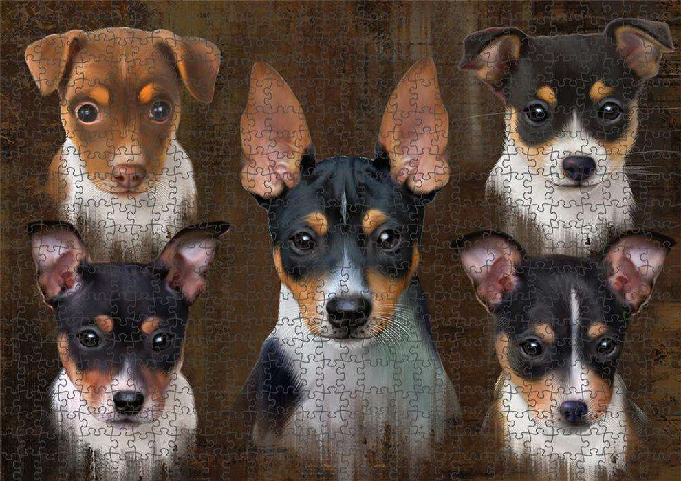 Rustic 5 Rat Terrier Dog Puzzle  PUZL83732