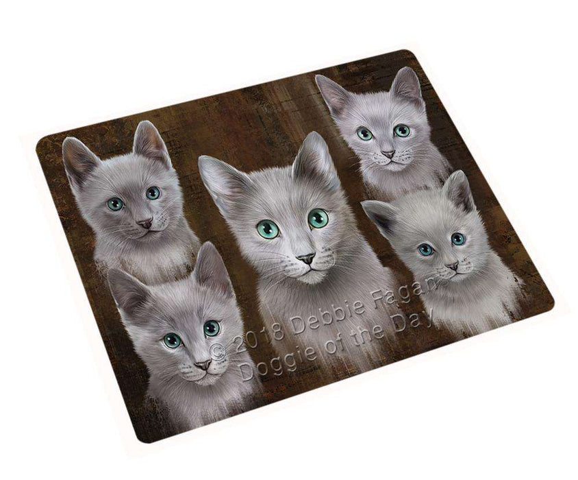Rustic 5 Russian Blue Cat Blanket BLNKT104646