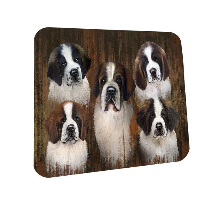 Rustic 5 Saint Bernards Dog Coasters Set of 4 CST49522