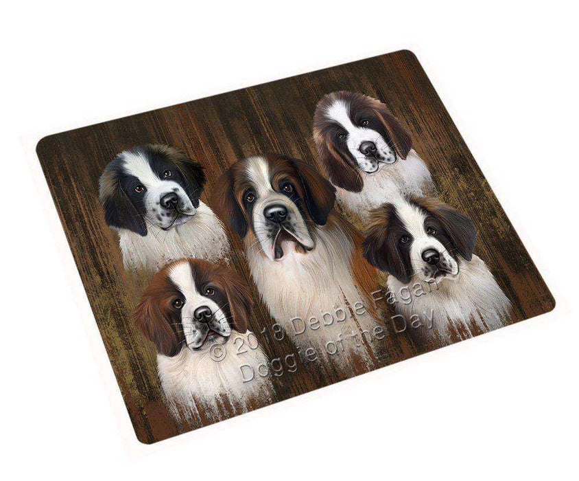 Rustic 5 Saint Bernards Dog Magnet Mini (3.5" x 2") MAG52557