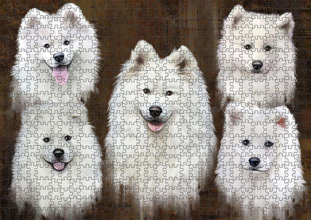 Rustic 5 Samoyed Dog Puzzle  PUZL83740