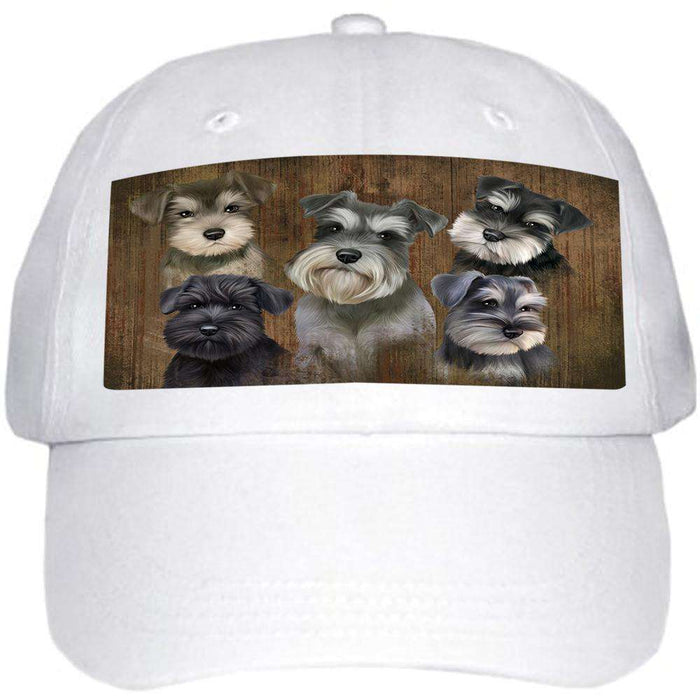 Rustic 5 Schnauzers Dog Ball Hat Cap HAT52137