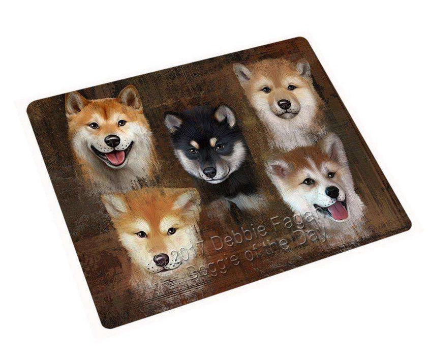 Rustic 5 Shiba Inus Dog Magnet Mini (3.5" x 2") MAGA48732