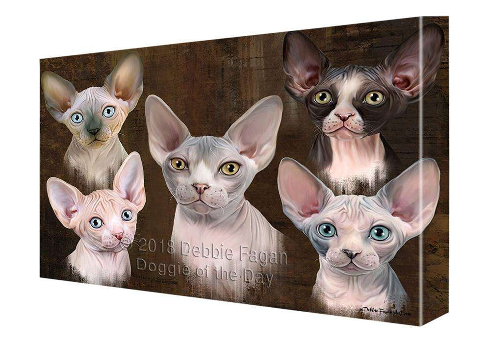 Rustic 5 Sphynx Cat Canvas Print Wall Art Décor CVS105191