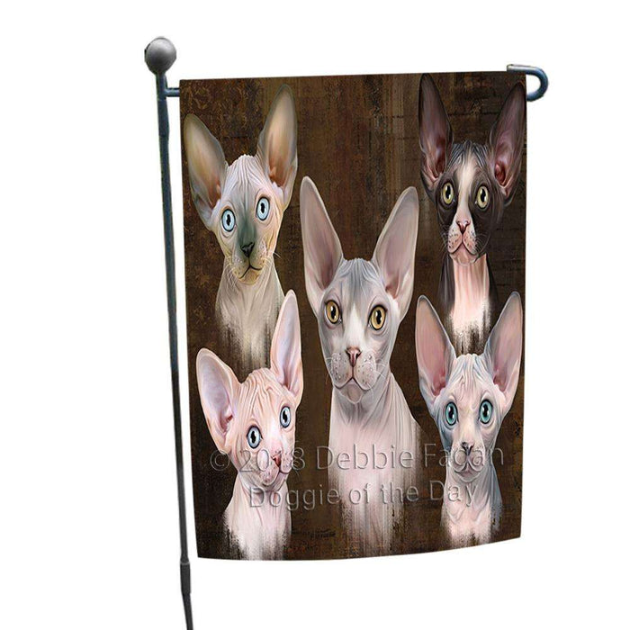 Rustic 5 Sphynx Cat Garden Flag GFLG54211